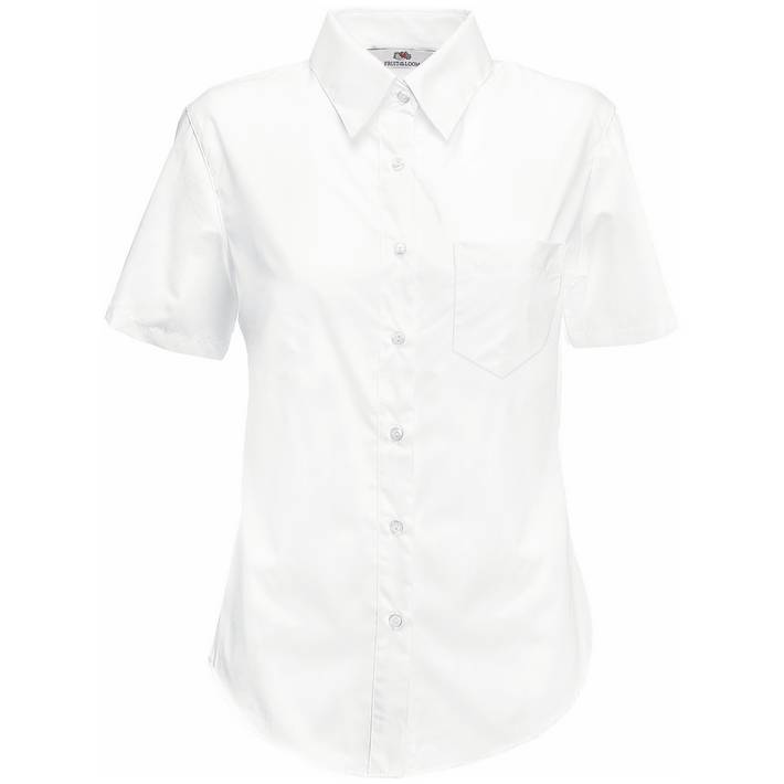 16.5014 F.O.L. - Lady-Fit Poplin Shirt SSL white .001