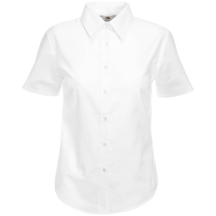 16.5000 F.O.L. - Lady-Fit Oxford Shirt SSL white .001