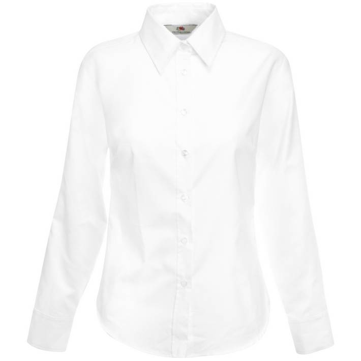 16.5002 F.O.L. - Lady-Fit Oxford Shirt LSL white .001