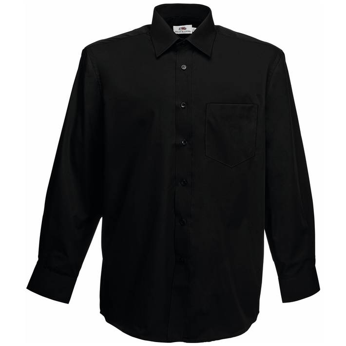 16.5118 F.O.L. - Poplin Shirt LSL black .002