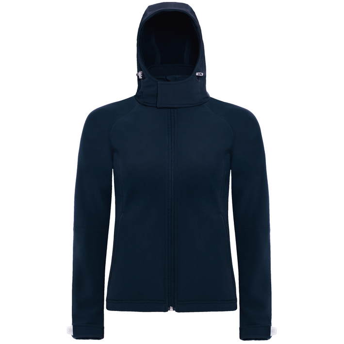 01.0937 B&C - Hooded Softshell /women navy .003