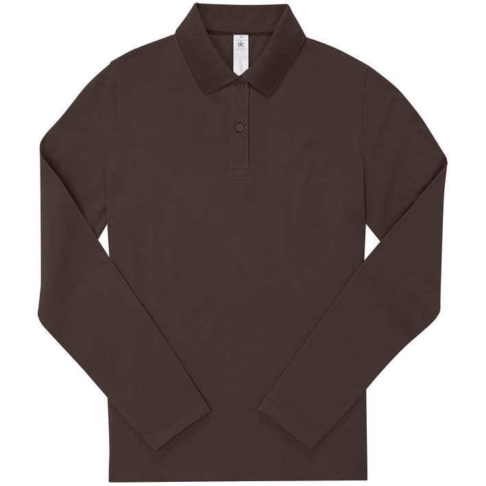 01.W462 B&C - My Polo 180 LSL /women roasted coffee .zk7