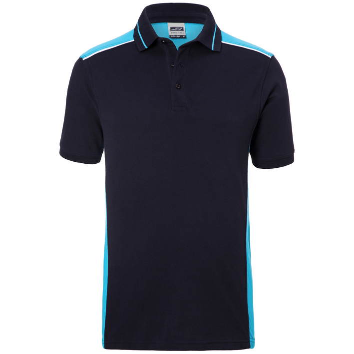 02.0858 James & Nicholson - JN 858 navy/turquoise .o51