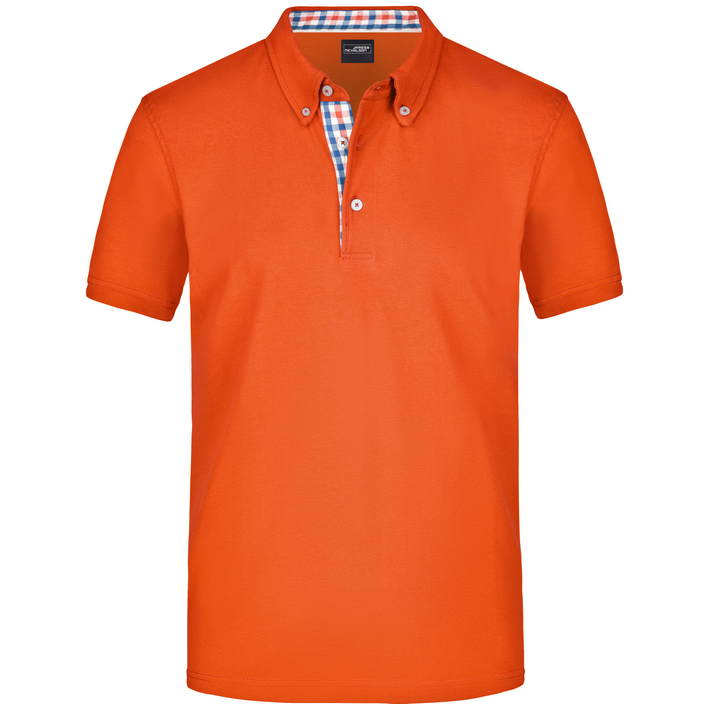 02.0964 James & Nicholson - JN 964 dark orange/blue-orange-white .m41