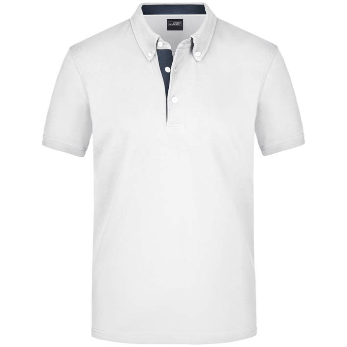02.0964 James & Nicholson - JN 964 white/dark denim .p48