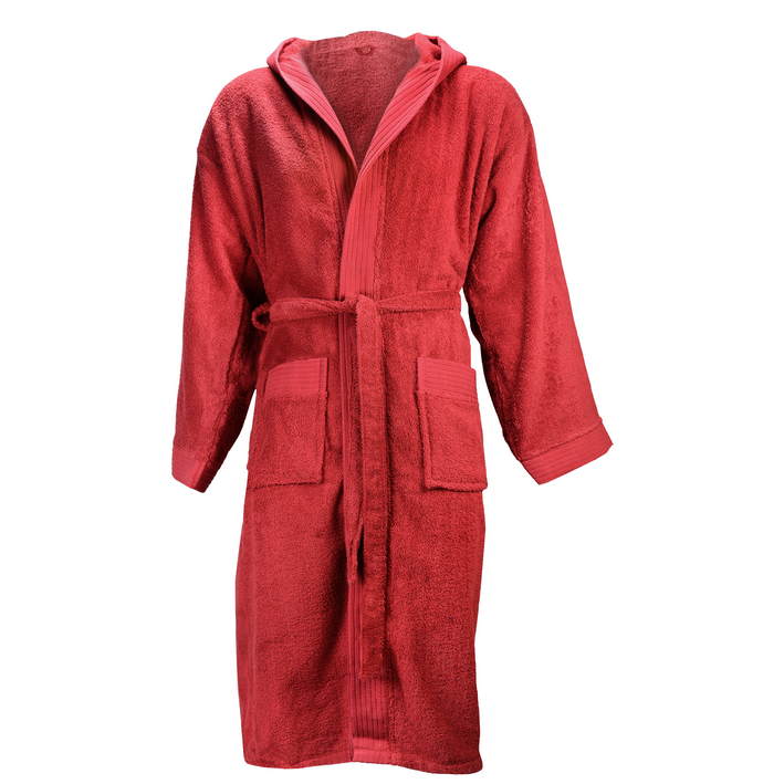 48.1021 The One - Bathrobe hooded burgundy .370