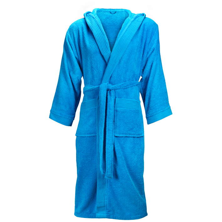 48.1021 The One - Bathrobe hooded turquoise .440