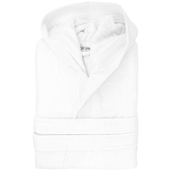 48.1043 The One - Velour Bathrobe white .001