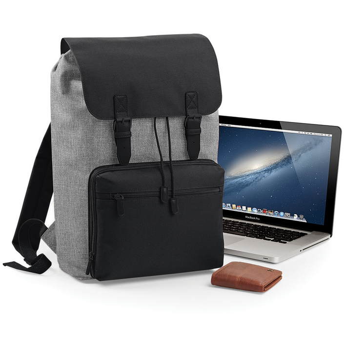 52.0613 BagBase - BG 613 grey marl/black .k50