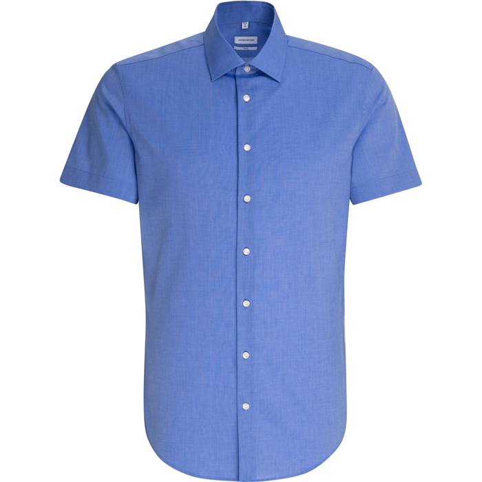 78.6521 Seidensticker - Shirt Slim SSL mid blue .c45
